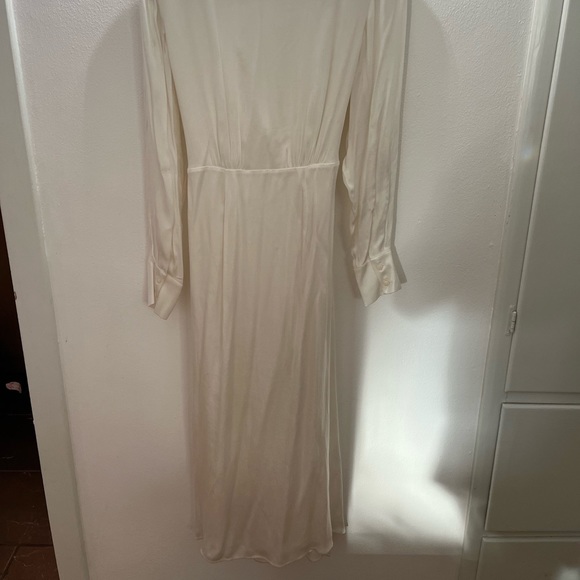 & Other Stories white, long sleeve midi dress - Picture 2 of 4